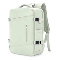 Mochila Viajera Cabinera Compartimiento Laptop Verde Agua