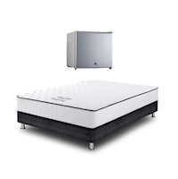 Cama Paraíso 2PLZ Amanecer + Frigobar Bord MI50S-M 50LT Silver