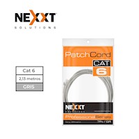 Cable Patch Cord Nexxt UTP CAT6 de 7pies 2.1 metros Macho-Macho Gris