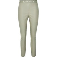 Pantalón Efecto Piel Slim Fit DKNY Mujer - Verde