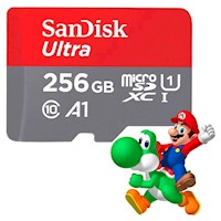 Memoria Sandisk Ultra 256GB Nintendo Switch UHS-I 150MB/s Gris/Rojo