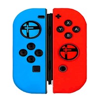 Funda para Joy Cons + 2 Grips Nintendo Switch Protector Rojo/Azul