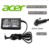 Cargador Compatible Acer 19 v 3.42A  65 w 3.0 1.1 mm