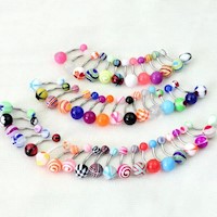 Set x 3 piercings para ombligo colores al azar