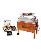 Caja China Mediana Premium Jr Acero Galvanizado+Parrilla con Regulador de altura