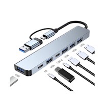 Adaptador 7 En 1 USB HUB con 02 Puertos