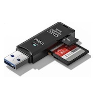 Lector Adaptador de Tarjetas USB 3.0  2 en 1 MicroSD TF Alta Velocidad