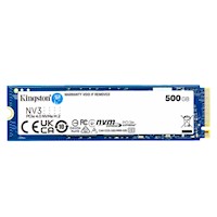 Unidad en estado solido Kingston 500GB NV3 PCIe 4.0 NVMe M.2 SSD