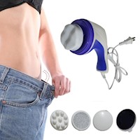 Masajeador para todo el cuerpo con 3 adaptadores - BLANCO