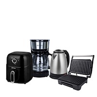 Pentacombo Freidora + Cafetera + Hervidor + Sandwichera + Plancha
