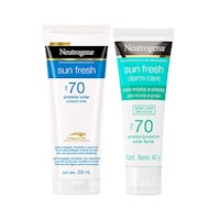 Combo Neutrogena Protector: Facial Fps 70 + Corporal Fps 70