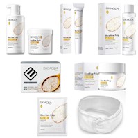 Pack de Arroz Bioaqua 8 Piezas Cremas Faciales y Para el Cabello