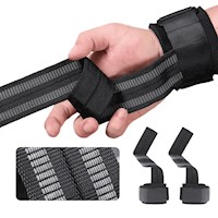 STRAPS PARA LEVANTAMIENTO OLÍMPICO POWERLIFTING BLACK PRO