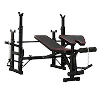 Banco para pesas de Doble Rack profesional Multifuncional banca gym