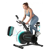 BICICLETA ESTÁTICA PROFESIONAL VOLANTE 18 KG SPINNING MAGNÉTICO OVICX Q200