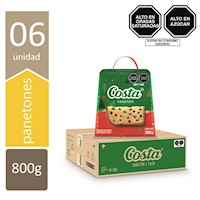 PANETON COSTA CAJA 800GR X6 UNIDADES