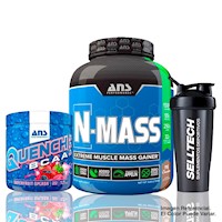 Ans N Mass 6 Lb Chocolate + Quench Bcaa 30sv Superfruit