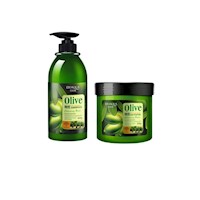 KIT DE OLIVO - SHAMPOO DE OLIVO 400ML - + MASCARILLA DE OLIVO PARA EL CABELLO 500G -