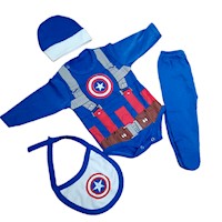 Ajuar de Bebe Conjunto para recien nacidos Capitan america talla 0