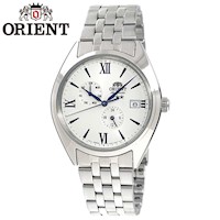 Reloj Orient Tristar Altair AK0506S10B Automático Fecha Acero Inoxidable Dial Blanco