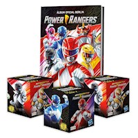 Power Rangers, 1 Álbum Tapa Dura + 3 Cajitas (150 Sobres)