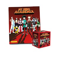 ALBUM MY HERO ACADEMIA, ALBUM TAPA BLANDA + 1 PAQUETON (50 SOBRES)