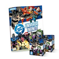 ALBUM DC UNIVERSE, ALBUM TAPA BLANDA + 2 PAQUETONES  (100 SOBRES)