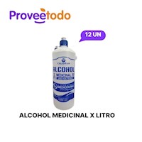 ALCOHOL MEDICINAL DE 70º X LITRO PACK DE 12 UNIDADES