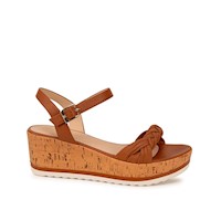 Sandalia D'orsay Casual ALE-2612 Natural Viale Cuero