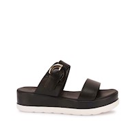 Sandalia Strap Casual ALE-2632 Negro Viale Cuero