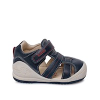 Sandalia Franciscana Casual ALEX-2603 Azul Rabbit Cuero