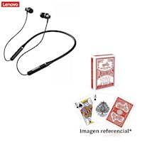 Audifonos Lenovo BT HE05 Negro + Cartas