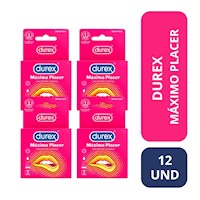 DUREX MÁXIMO PLACER - PACK 12 CONDONES