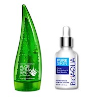 Crema Corporal Aloe Vera + Serum Anti-Acné - Bioaqua