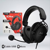 AUDIFONO GAMER HYPERX CLOUD ALPHA S USB SONIDO ENVOLVENTE 7.1 PC - PS4