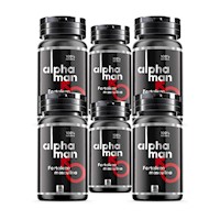 Alphaman Pack 6 Frascos Potencializador Maca Negra con Huanarpo Macho