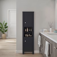 ESTANTE ORGANIZADOR BAÑO VANESSA 2 PUERTAS WENGUE 160,7X44,1X27,6 CM | TUHOME
