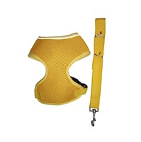 Pechera arnés de malla anti transpirarte amarillo talla 0