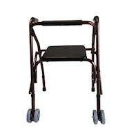 Andador Aluminio Marron con Asiento