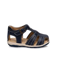 Sandalia Franciscana Casual ANGEL-2605 Azul Rabbit Cuero