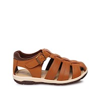 Sandalia D'orsay Casual ANGEL-2613 Habano Rabbit Cuero