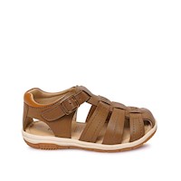 Sandalia D'orsay Casual ANGEL-2613 Olivo Rabbit Cuero