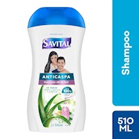 Savital Shampoo Anticaspa Té Seda Líquida y Sábila - Frasco 510 ML