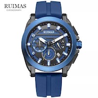 Reloj Ruimas Acero Negro Azul y Silicona Azul RUI-17