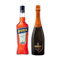 LICOR APEROL 750 ML +  ESPUMANTE CINZANO Pro Spritz 750 ML