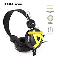 AUDIFONO HALION HA-211 NEGRO Y AMARILLO