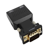 ADAPTADOR CONVERTIDOR HD 1080P VGA A HDMI NEGRO