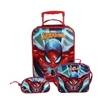 Set Maleta Spiderman Eco Rojo