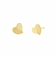 Aretes Corazón Diamantado Oro 18k