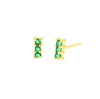 Aretes Esmeralda en Oro 18K